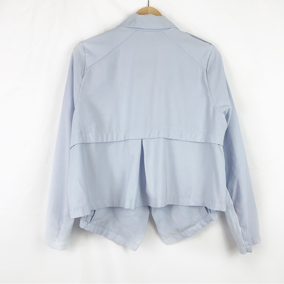 NWT Torrid Twill Drape Front Jacket Blue - Picture 6 of 10